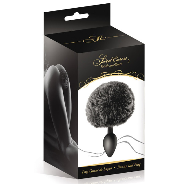 Plug anal pompon noir 
